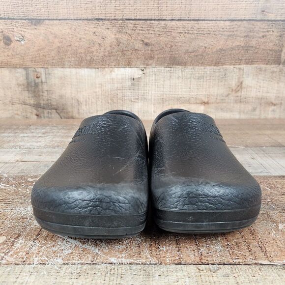 Birkenstock Profi-Birki Professional Women Sz 7 EU 38 Black Slip On Clog Shoes - Picture 2 of 10